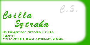 csilla sztraka business card